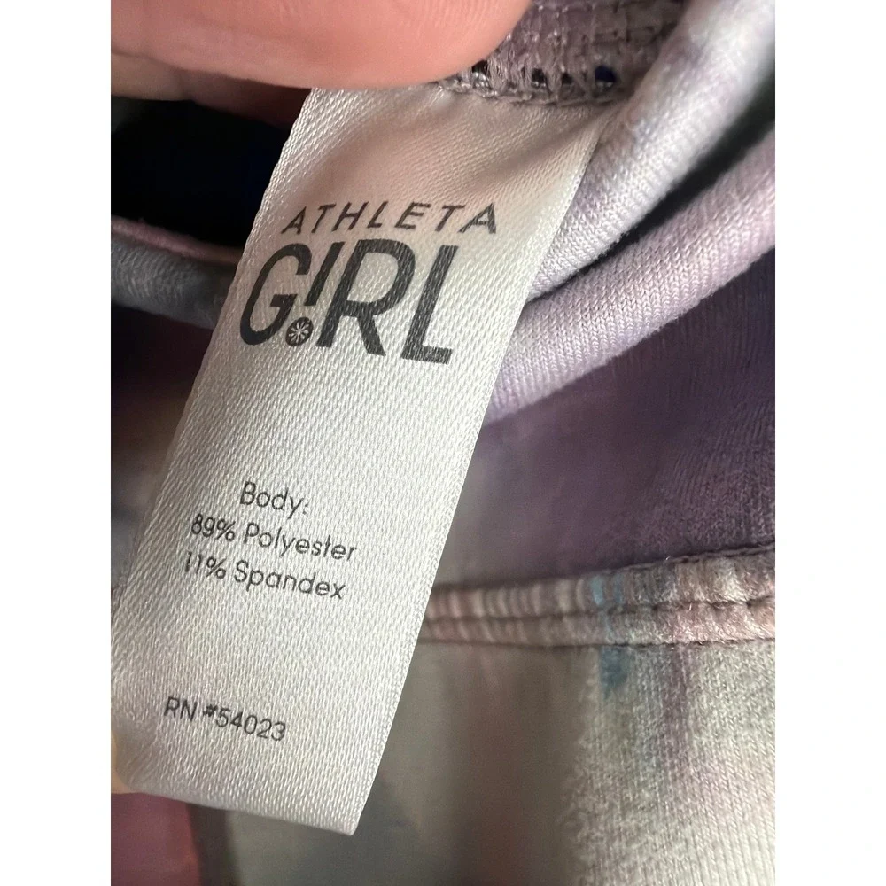 Athleta Girl Leggings L 12 Multicolor Abstract Activewear Yoga Pants Dancewear